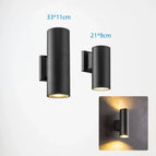 B-Aluminium-9W-E27 / Noir-1tête / Pas d'ampoule