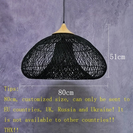 Suspension rotin vintage d’Asie du Sud-Est pour salle à manger et restaurant — LZ4X9P