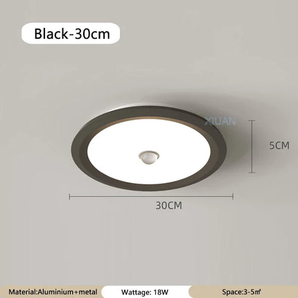 Plafonnier rond moderne avec détecteur de mouvement PIR — LZ4X9T