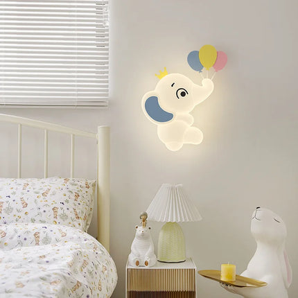 Applique murale moderne éléphant avec lumière douce pour enfant — LZ4P7XQ