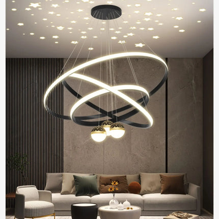 suspension à led étoilée pour un éclairage décoratif intérieur