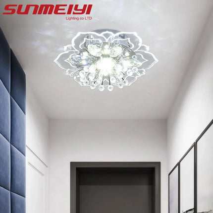 Plafonnier LED en cristal de luxe pour balcon décoratif — LZ4X9P2