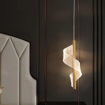 Lustre en verre ondulé à design géométrique pour intérieur — LZ7D4Q