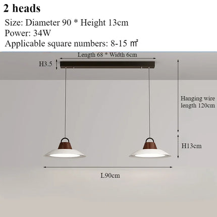Lustre suspension nordique moderne avec éclairage LED intégré — LZ4X9T2