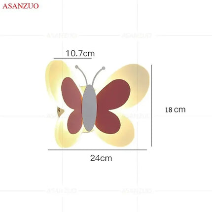 Applique murale LED papillon décorative pour chambre enfant — LZ4X9T2