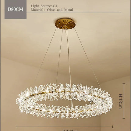Lustre moderne en cristal pour éclairage intérieur élégant — LZ4X9P2