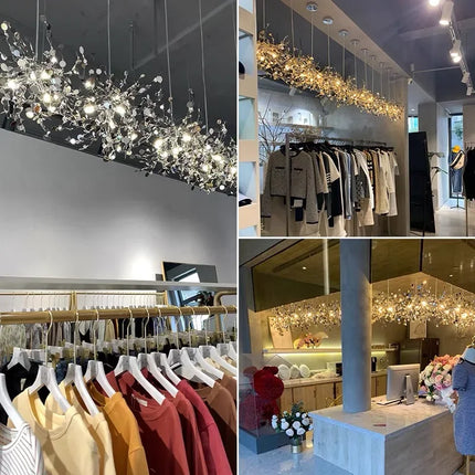 Lustre suspension en acier inoxydable pour restaurant et boutique — LZ4X9P