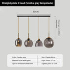 L80cm Gris 4lumières / Sans ampoule