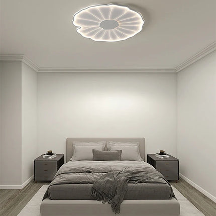plafonnier led créatif en forme de feuille de lotus décoratif