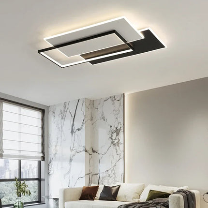 Lustre moderne dimmable rectangulaire décoratif pour intérieur — LZ4X9P2