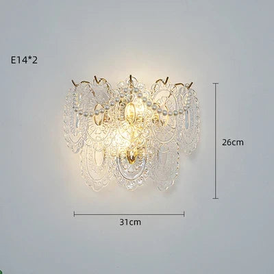 Applique murale LED en verre avec motifs nature élégants — LZ4X9P2