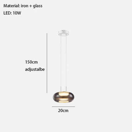 Suspension LED en verre avec cordon réglable pour intérieur — LZ4X9J