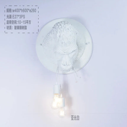 Applique murale LED vintage en résine gorille art déco — LZ4T9XQ