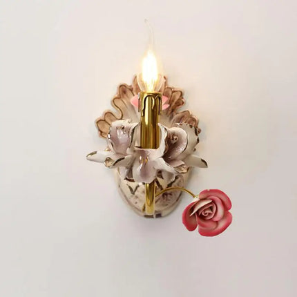Applique murale en céramique style rétro français avec éclairage LED — LZ4P9XQ