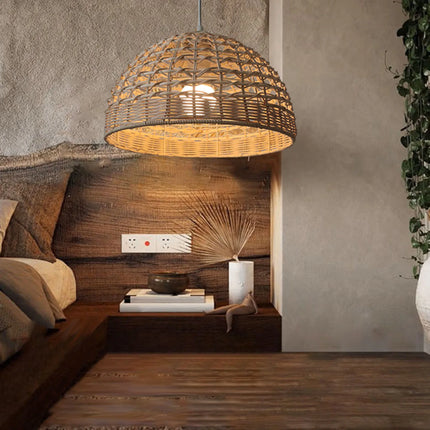 Abat-jour en rotin pour suspension ou lustre — LZ4X9P2Q