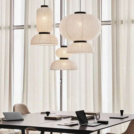 SANDYHA lanterne chinoise papier de riz lustre Art décor concepteur lampe à LED chambre salon salle à manger suspension éclairage fait à la main