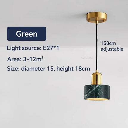 Suspension nordique en marbre et cuivre au design moderne — LZ4X9T