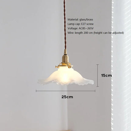 Suspension vintage en verre et laiton style nordique — LZ4X9M