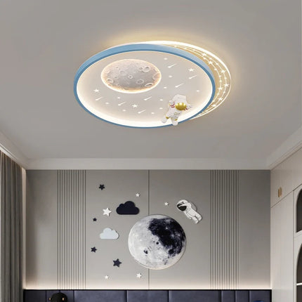 Plafonnier lunaire minimaliste anti-éblouissement pour chambre d’enfants — LZ4X9T