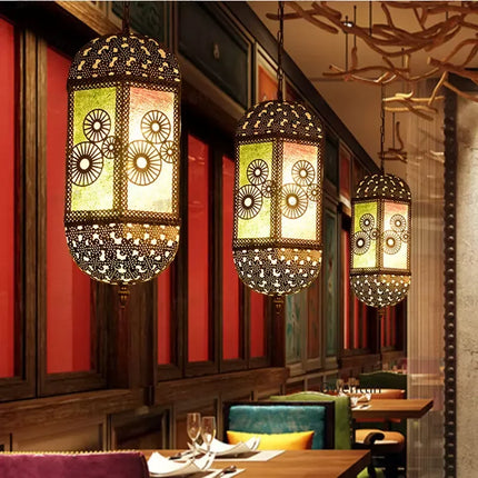 Lustre suspension décoratif style asiatique pour intérieur bohème — LZ4N7Q2