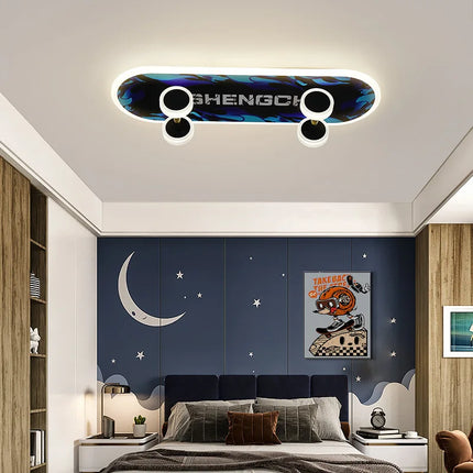 Plafonnier à intensité variable motif skateboard pour chambre enfant — LZ4X9T