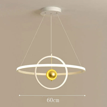 Lustre circulaire en boule de fer avec LED décoratives — LZ4X9T2