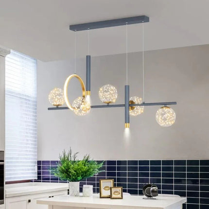 Lustre LED Gypsophile en verre avec gradation à distance — LZ4X9P