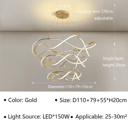 Plafonnier LED contemporain pour décoration intérieure élégante — LZ4X9M2