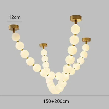 Lustre LED perles nordiques pour décoration intérieure — LZ7X9Q