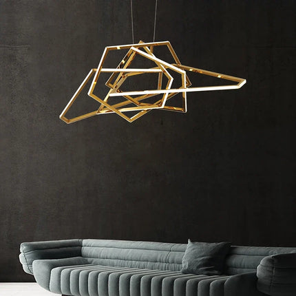 Lustre suspension géométrique en silicone pour décoration moderne — LZ4X9P