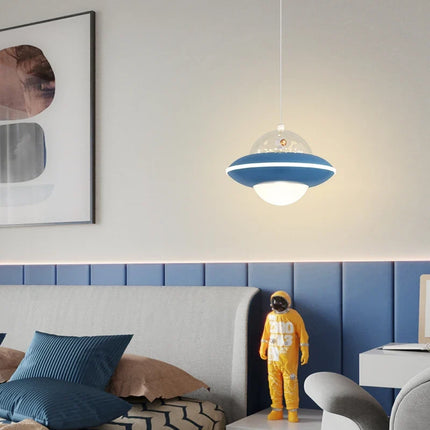Lustre nordique moderne OVNI pour garçon style dessin animé — LZ4X9T