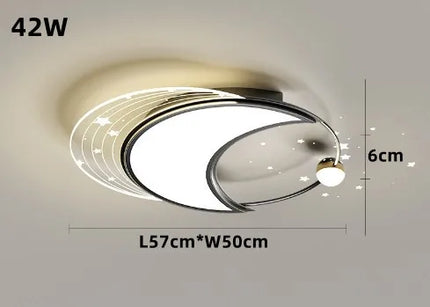 Lustre moderne en fer avec éclairage LED en forme d’étoile — LZ4X9P2