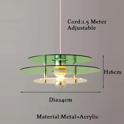Lustre suspension arc-en-ciel soucoupe volante rétro pour bar ou restaurant — LZ4X9T