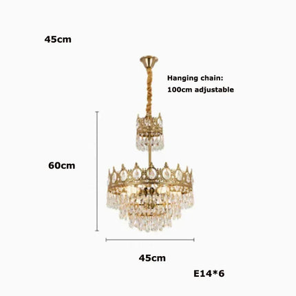 Lustre dimmable en cristal K9 pour éclairage moderne — LZ4T9X2B