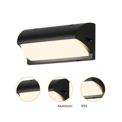Applique murale LED extérieure en métal noir Hallen — LZ4X9QJ