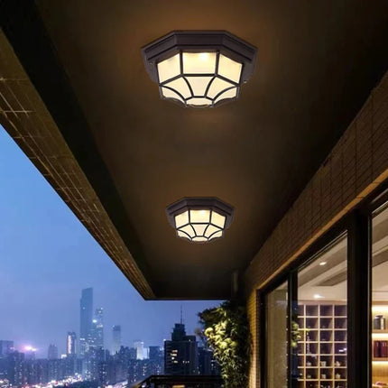 Plafonnier LED extérieur étanche au design rétro et moderne — LZ4X9J