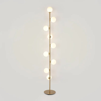 Lampadaire à 9 têtes avec globes en verre blanc — LZ4QJ7