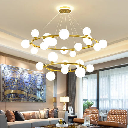 Suspension nordique en verre pour décoration intérieure élégante — LZ4X9Q2