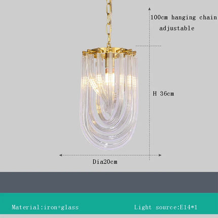 Lustre LED en verre au design moderne pour restaurant et hôtel — LZ4X9P