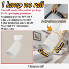 Blanc 1pc sans rail / Pas d'ampoule