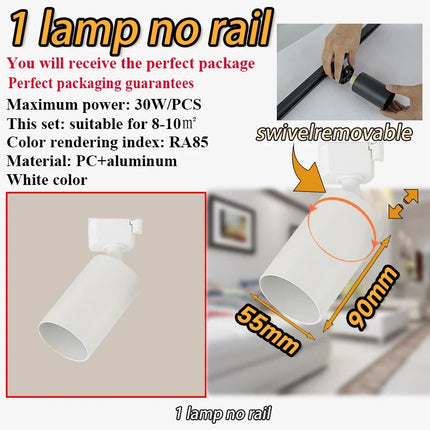 Kit spots dimmables sur rail pour éclairage intérieur décoratif — LZ4X9Q