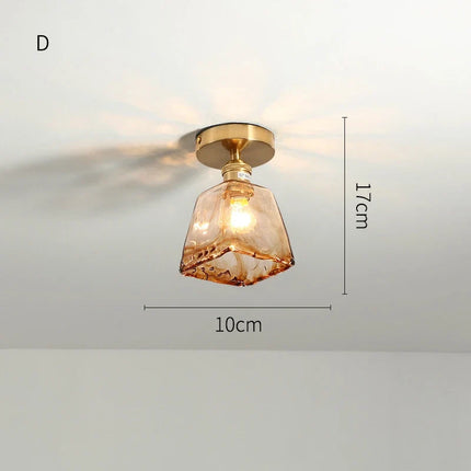 Plafonnier LED en verre style nordique industriel décoratif — LZ4P9XQ