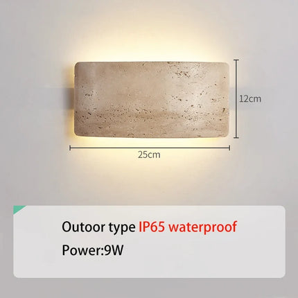 Applique murale LED étanche style wabi-sabi pour jardin extérieur — LZ4X9P2