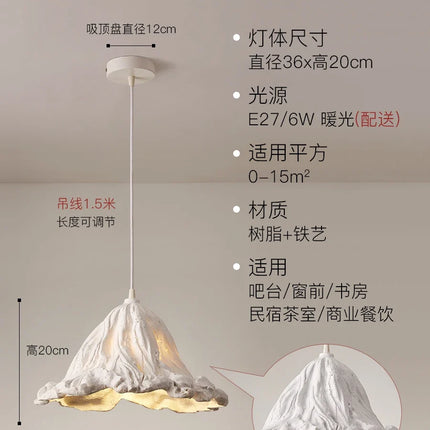 Suspension en résine style wabi-sabi zen vintage pour intérieur — LZ4X9T