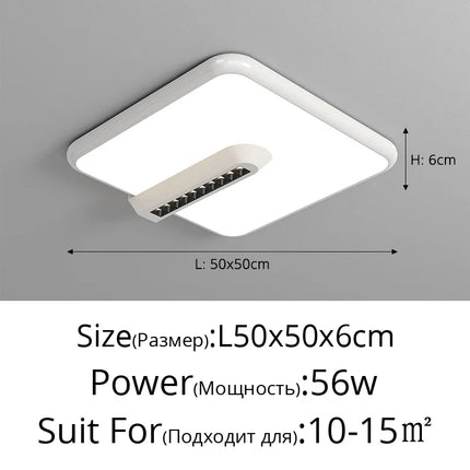 Plafonnier LED moderne avec télécommande pour décoration intérieure — LZ4QJ7