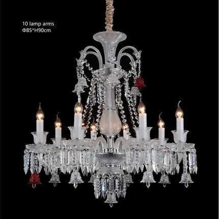 Lustre transparent en cristal pour éclairage élégant — LZ4N7Q