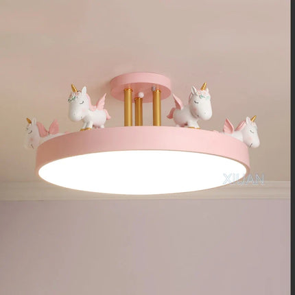 Lustre enfant avec motif cheval pour chambre garçon et fille — LZ4X9T