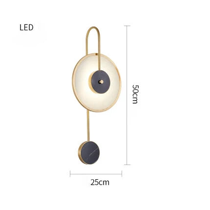 Applique murale LED moderne en marbre style internet pour hôtel et café — LZ4D7XQ