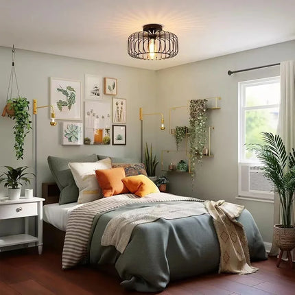 Plafonnier cage à oiseaux E26 pour intérieur chambre et salon — LZ4X9P