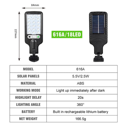 Lampadaire solaire extérieur avec télécommande et détecteur de mouvement — LZ4X9P2